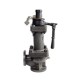 CI Spring Loaded Single Post Safety Valve Angle Type Flange End SS Working Parts (Wj-Neta)